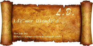 Lámer Dioméd névjegykártya